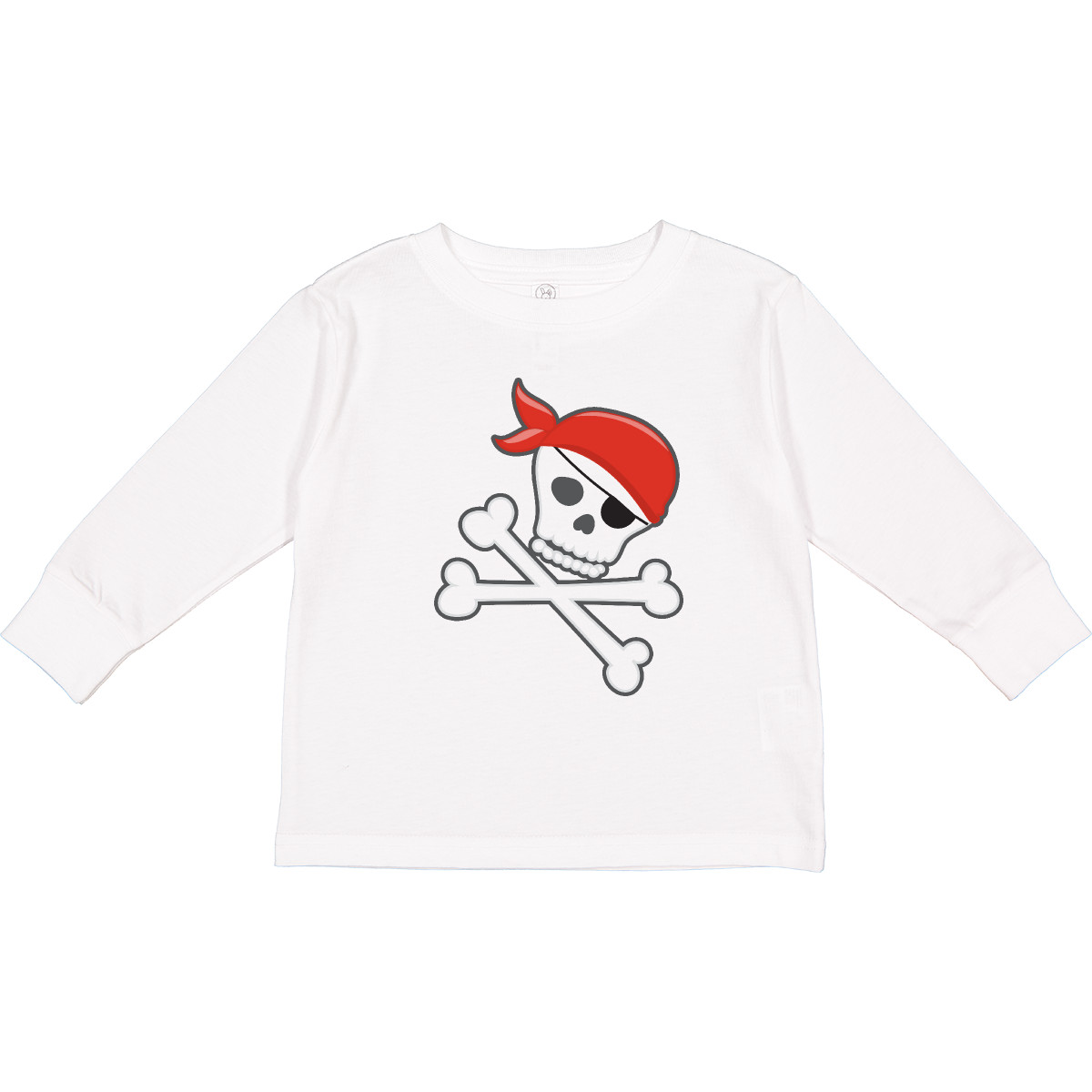 Inktastic Pirate Skull And Crossbones Toddler Long Sleeve T-Shirt Pirates Ship