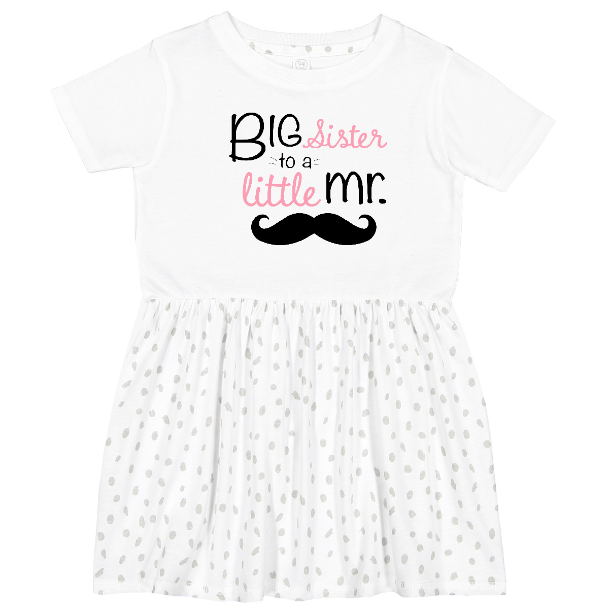 Inktastic Big Sister To A Little Mr. Toddler Dress Children Girl White Sis Cute - Picture 3 of 4