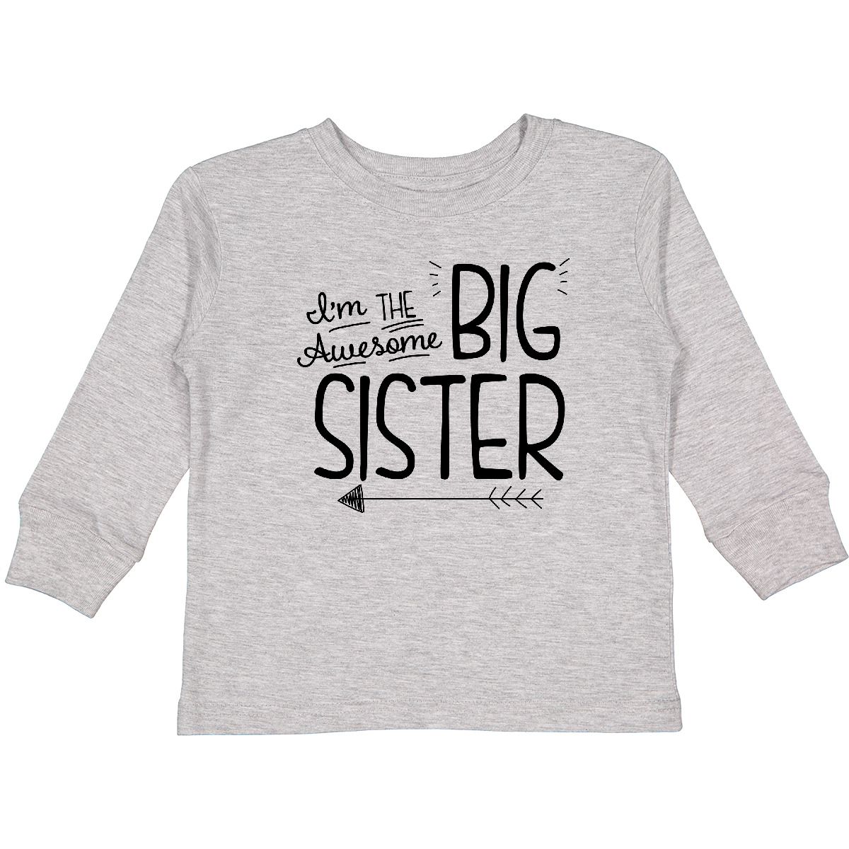 Inktastic I'm The Awesome Big Sister Toddler Long Sleeve T-Shirt Children Sis - Picture 3 of 7