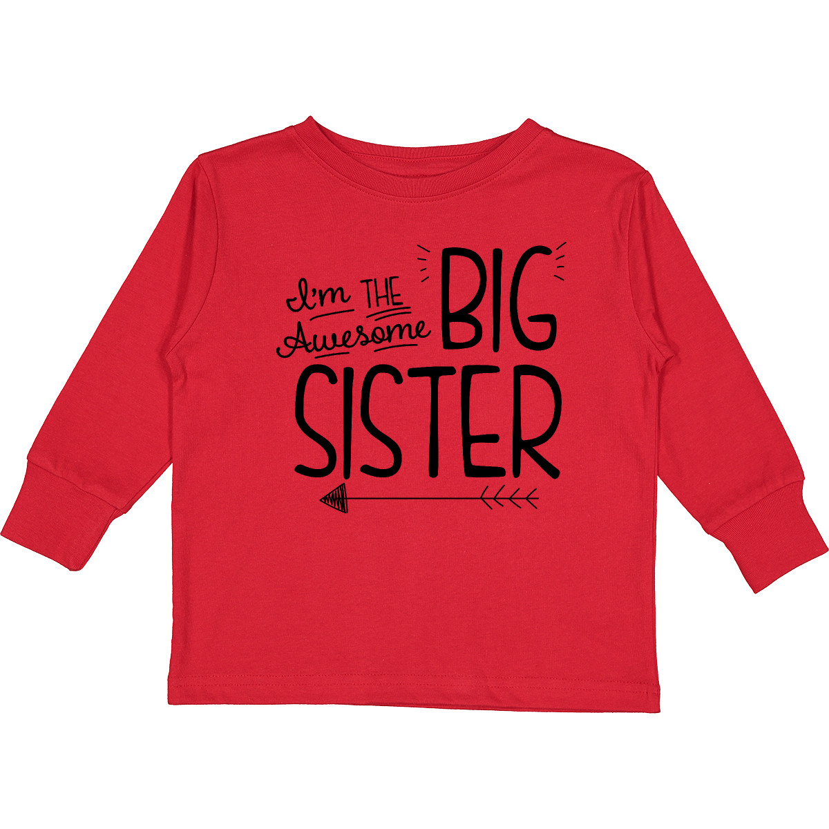 Inktastic I'm The Awesome Big Sister Toddler Long Sleeve T-Shirt Children Sis - Picture 7 of 7