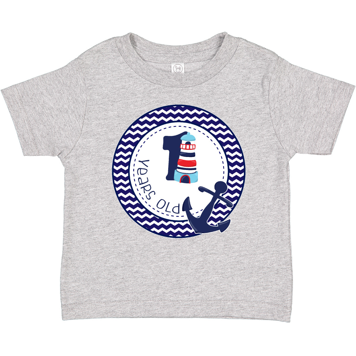 Inktastic 1 Years Old Nautical Anchor Boy Birthday Baby T-Shirt One First Im - Picture 2 of 5