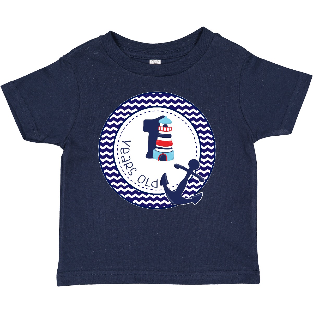 Inktastic 1 Years Old Nautical Anchor Boy Birthday Baby T-Shirt One First Im - Picture 5 of 5
