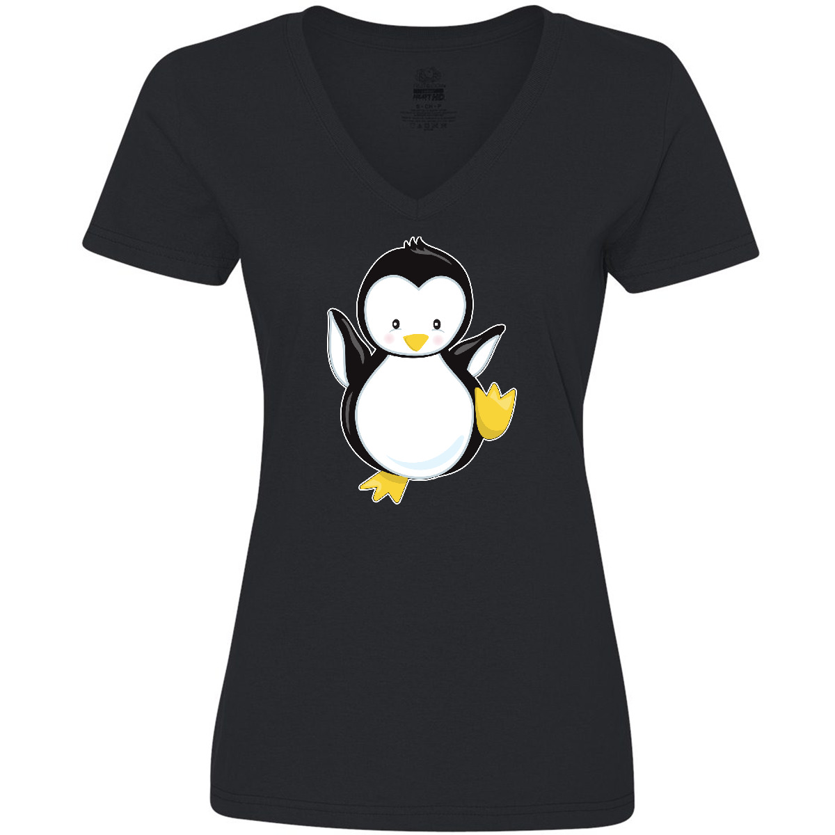 Inktastic Penguin Women's V-Neck T-Shirt Winter Animals Arctic Cold Snow Baby