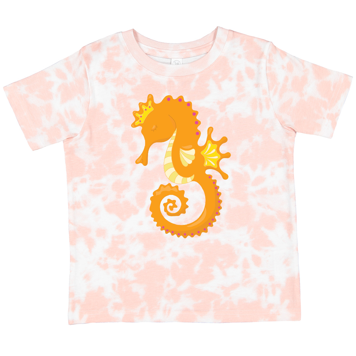 Inktastic Seahorse Toddler T-Shirt Sea Creature Crown Orange Magical Ocean Fish - Picture 8 of 9