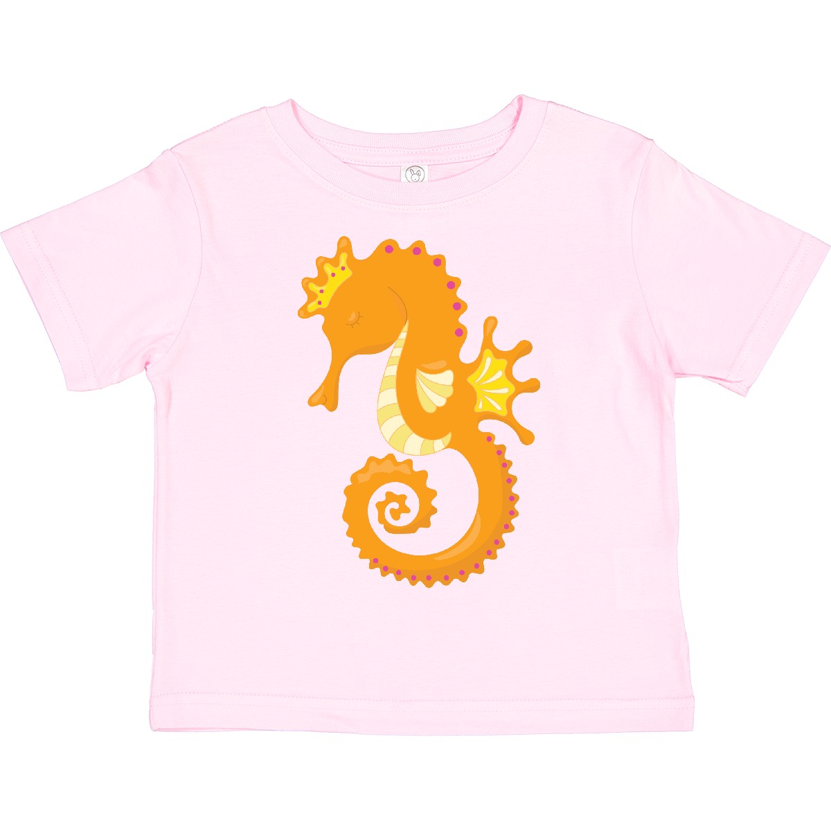 Inktastic Seahorse Toddler T-Shirt Sea Creature Crown Orange Magical Ocean Fish - Picture 7 of 9