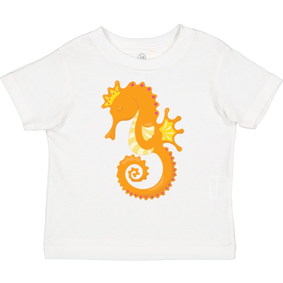 Inktastic Seahorse Toddler T-Shirt Sea Creature Crown Orange Magical Ocean Fish - Picture 9 of 9