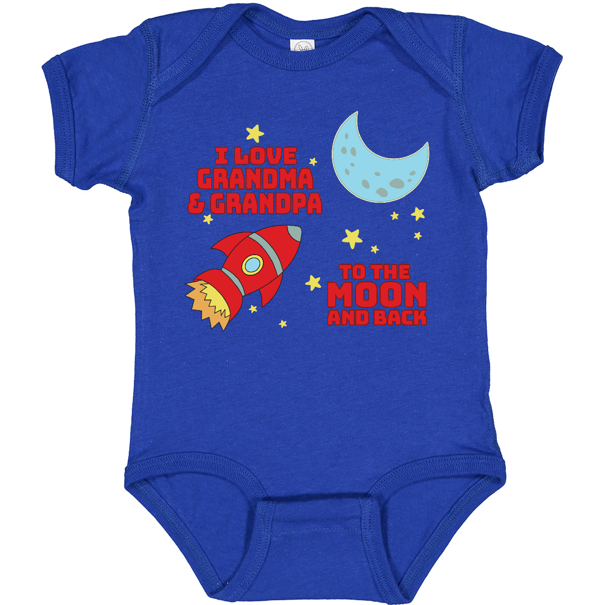 Inktastic I Love Grandma And Grandpa To The Moon And Back Baby Bodysuit Family - Picture 7 of 9