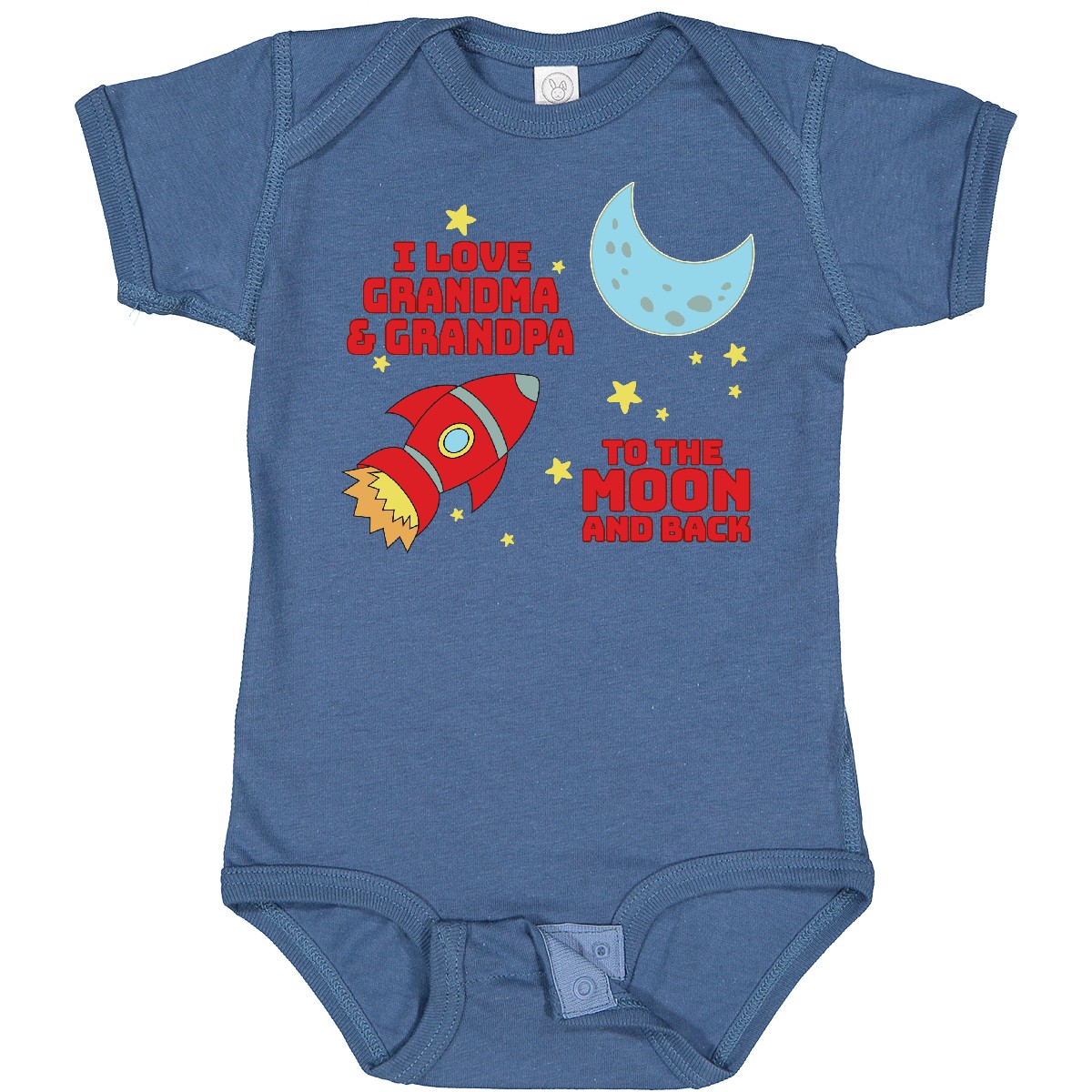 Inktastic I Love Grandma And Grandpa To The Moon And Back Baby Bodysuit Family - Picture 4 of 9