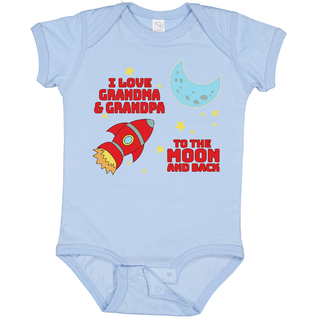 Inktastic I Love Grandma And Grandpa To The Moon And Back Baby Bodysuit Family - Picture 2 of 9