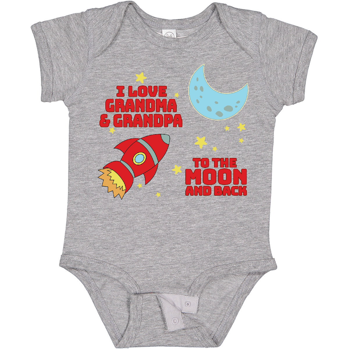 Inktastic I Love Grandma And Grandpa To The Moon And Back Baby Bodysuit Family - Picture 3 of 9