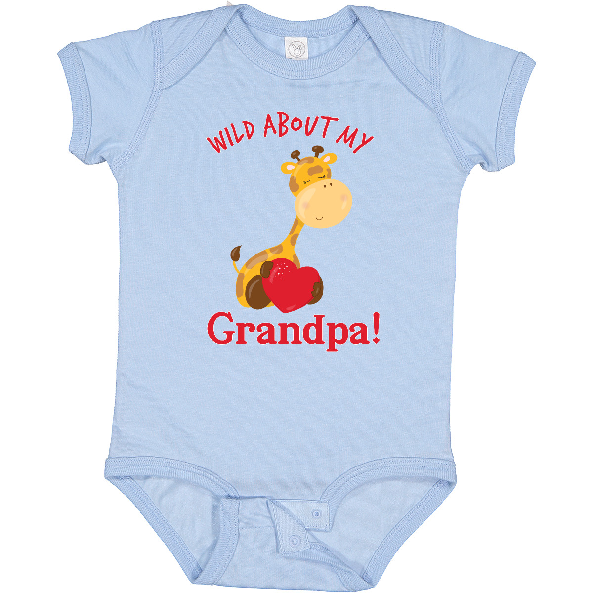 Body bébé Inktastic Wild About My Grandpa officiel famille girafe Saint Valentin amour