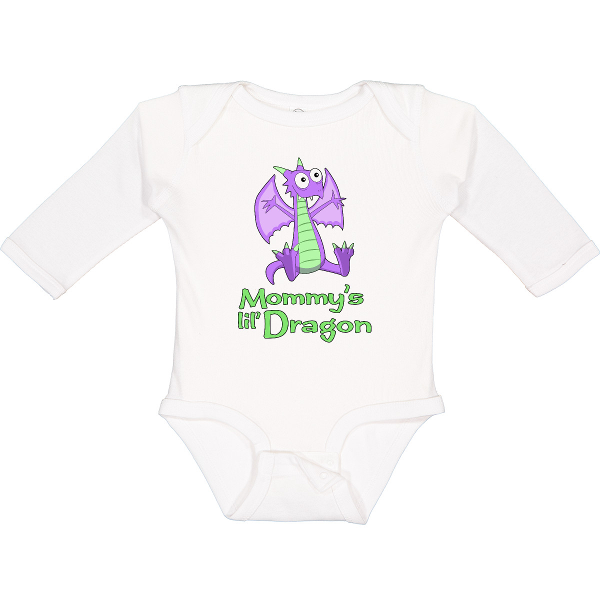 Inktastic Mommy's Lil' Dragon Long Sleeve Creeper Family Dragons