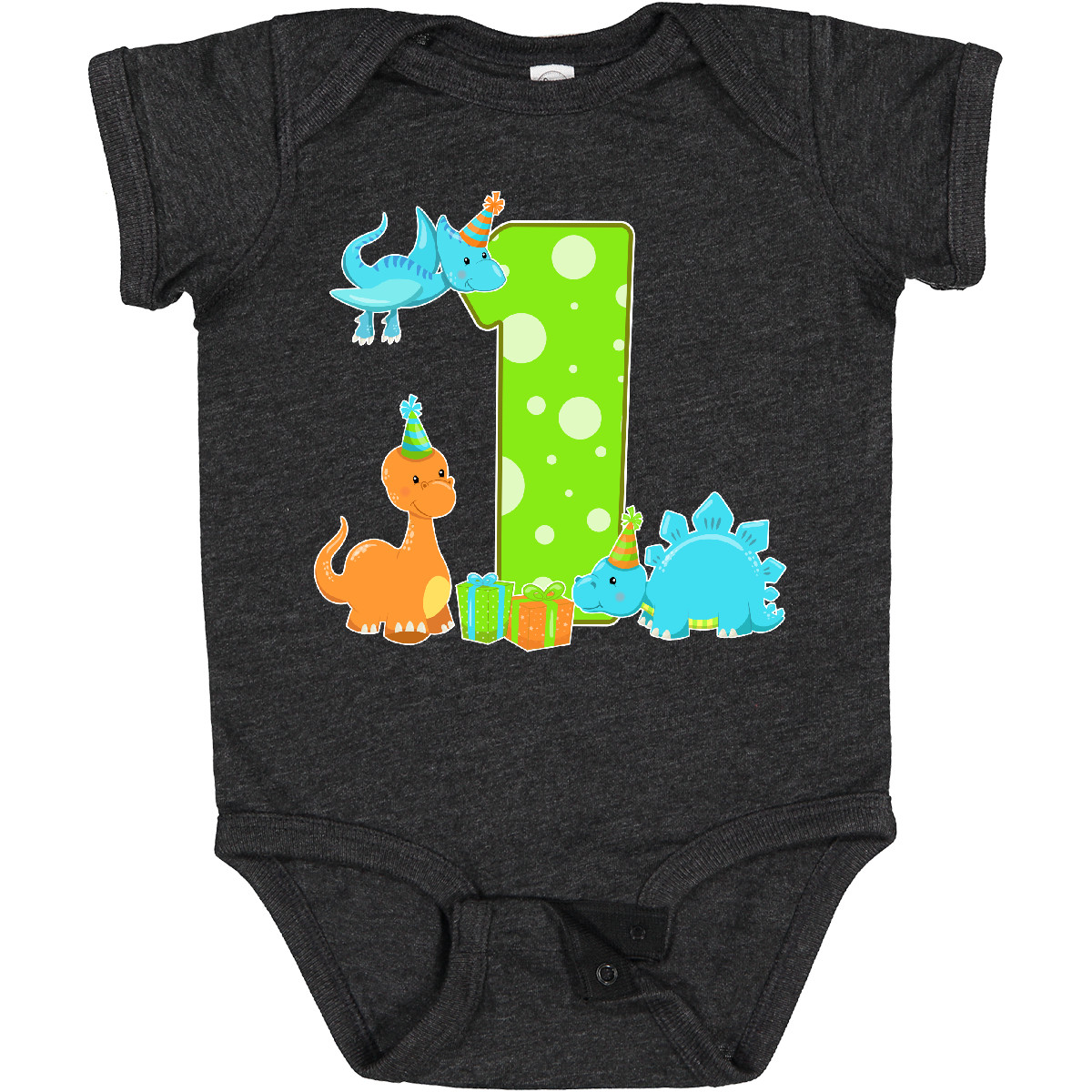 Inktastic Dinosaur First Birthday Party Baby Bodysuit Birthdays