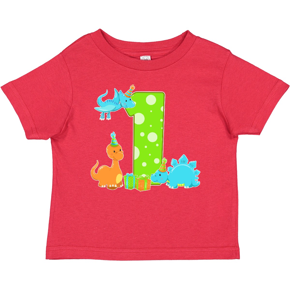 Inktastic Dinosaur First Birthday Party Baby T-Shirt Birthdays 1st Stegosaurus - Picture 7 of 10