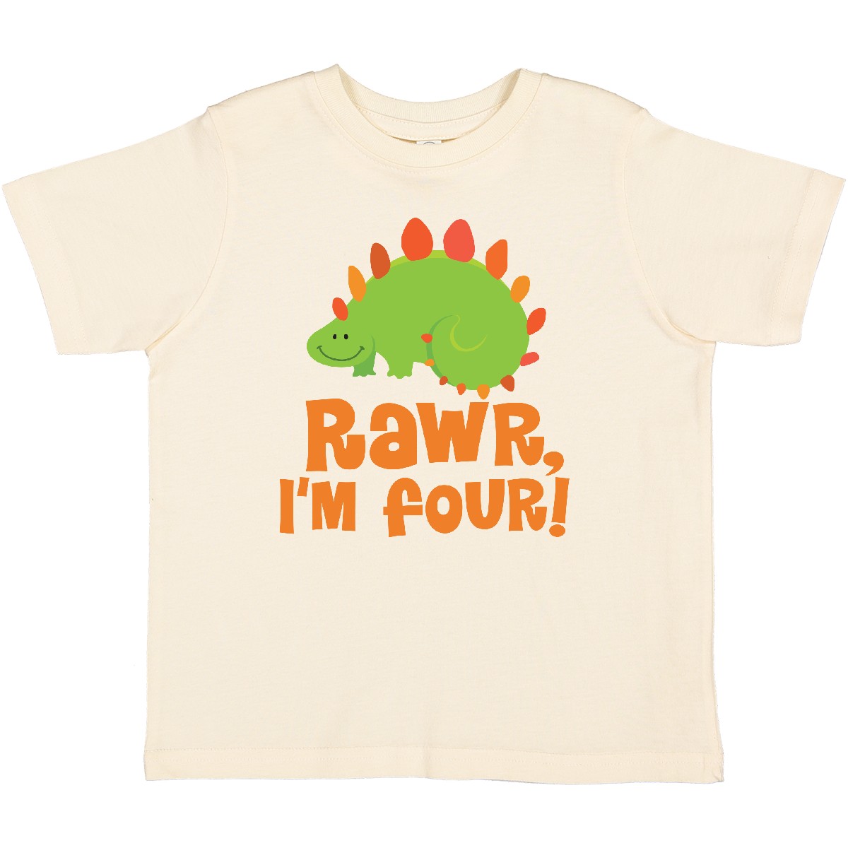 Inktastic 4th Birthday Funny Dinosaur 4 Years Toddler T-Shirt Fourth Four Year - Picture 4 of 5