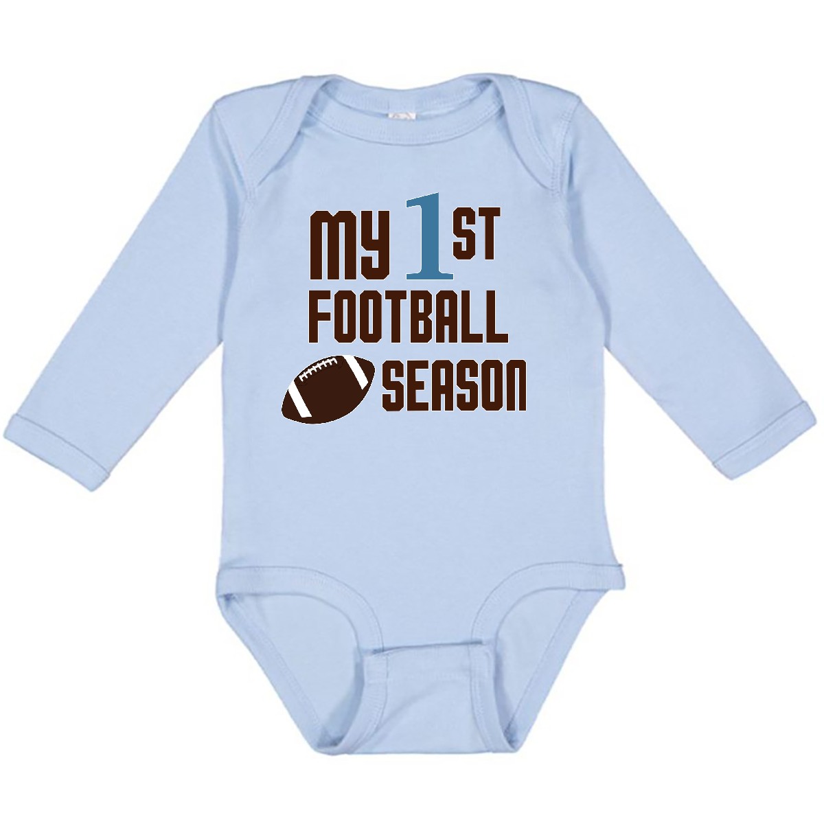 Inktastic My First Football Season Long Sleeve Creeper Children 1st Boy Toddler - Picture 2 of 8