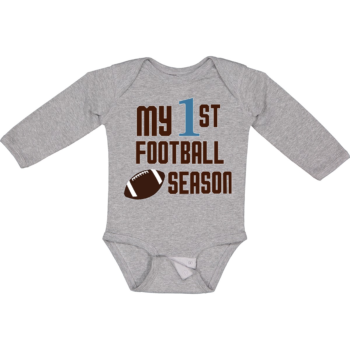 Inktastic My First Football Season Long Sleeve Creeper Children 1st Boy Toddler - Picture 4 of 8