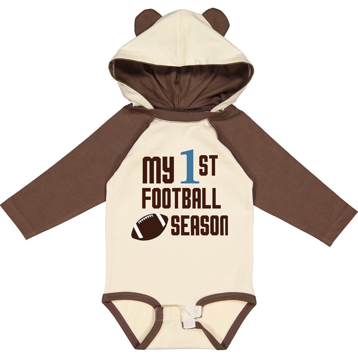 Inktastic My First Football Season Long Sleeve Creeper Children 1st Boy Toddler - Picture 6 of 8
