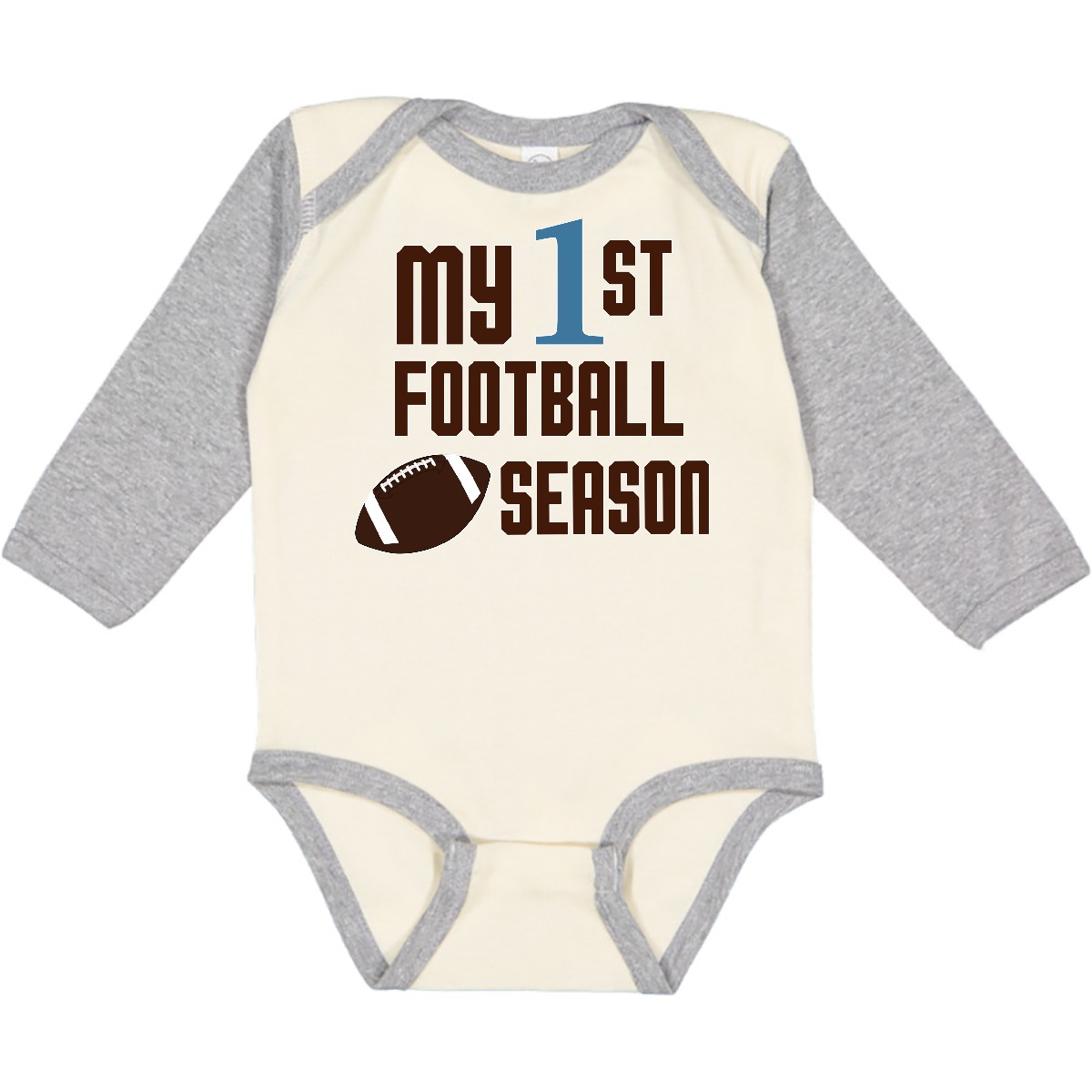 Inktastic My First Football Season Long Sleeve Creeper Children 1st Boy Toddler - Picture 7 of 8