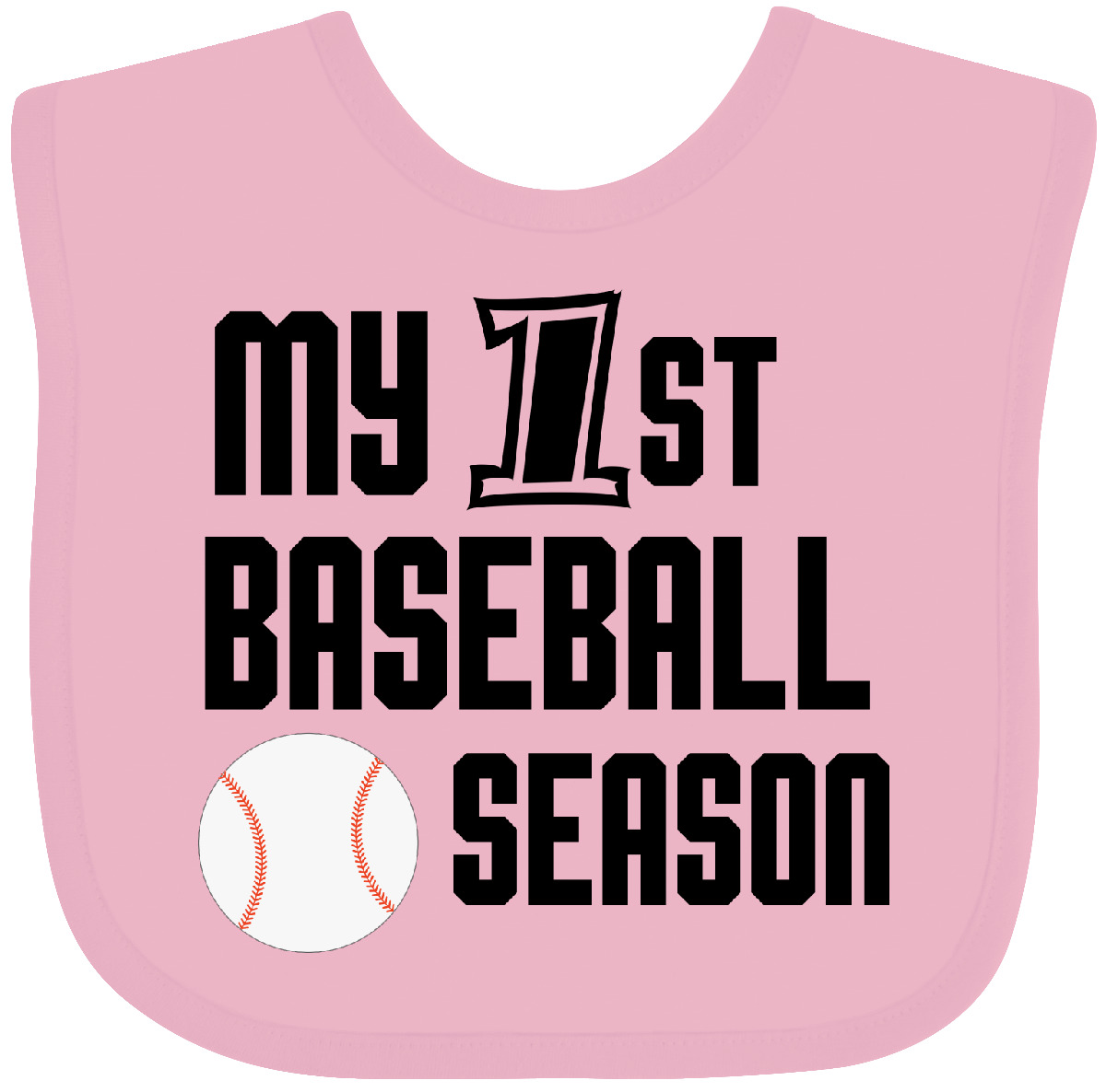 Inktastic My 1st Baseball Season Baby Bib Children First Boy Toddler Sport - Picture 2 of 8