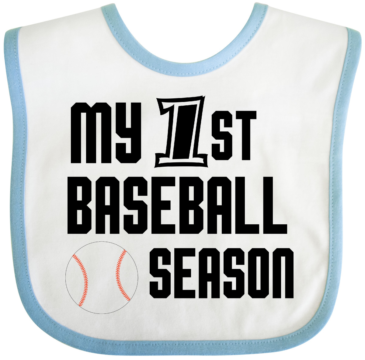 Inktastic My 1st Baseball Season Baby Bib Children First Boy Toddler Sport - Picture 5 of 8