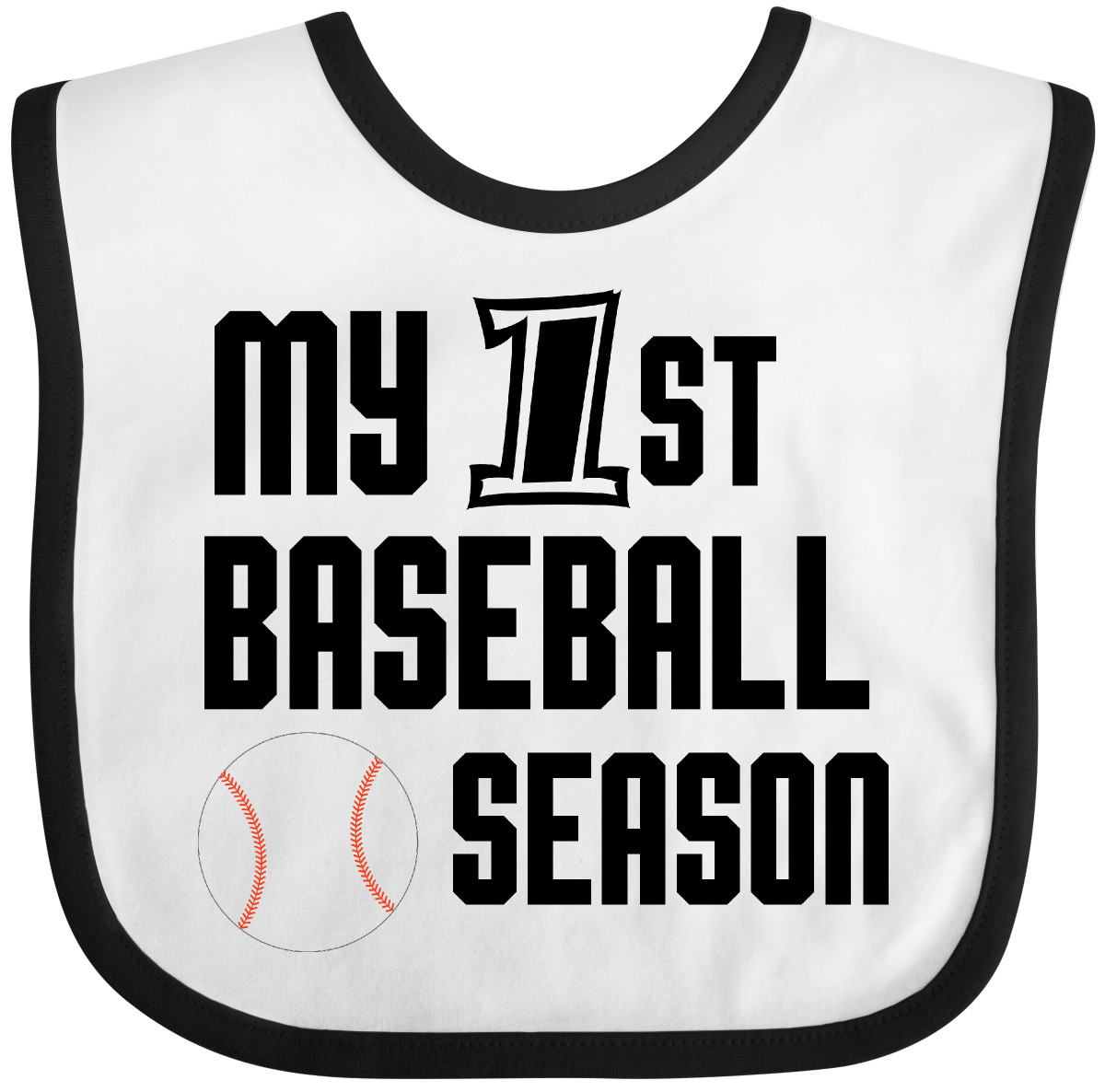 Inktastic My 1st Baseball Season Baby Bib Children First Boy Toddler Sport - Picture 4 of 8