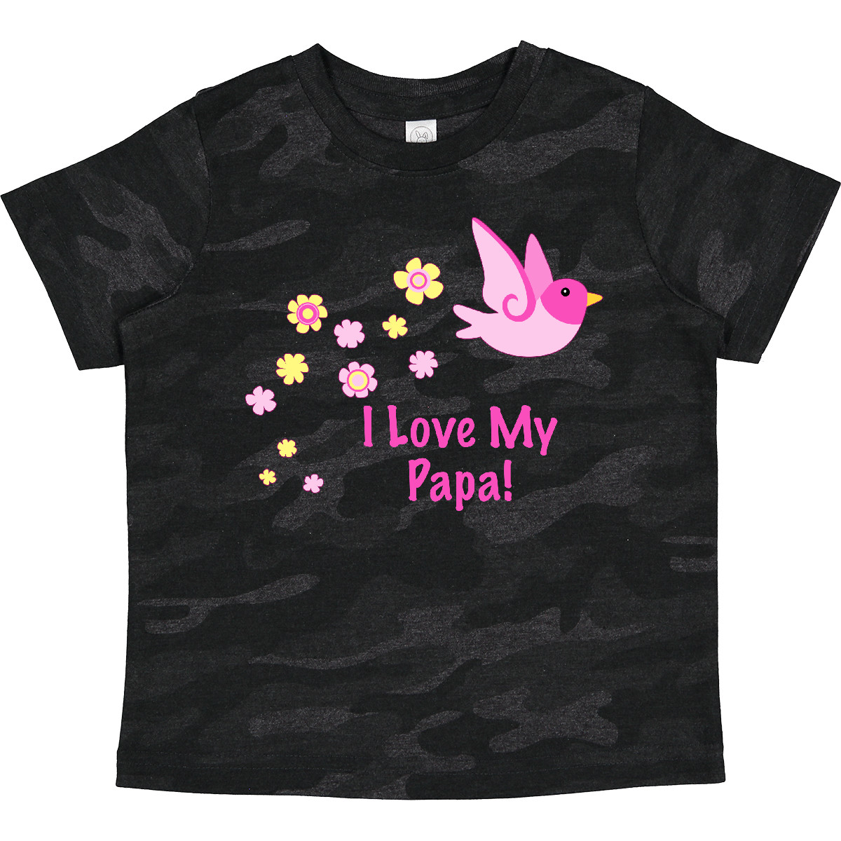 Inktastic I Love My Papa! Toddler T-Shirt Girl Bird Flowers Pink Gift Child Kid - Picture 8 of 9