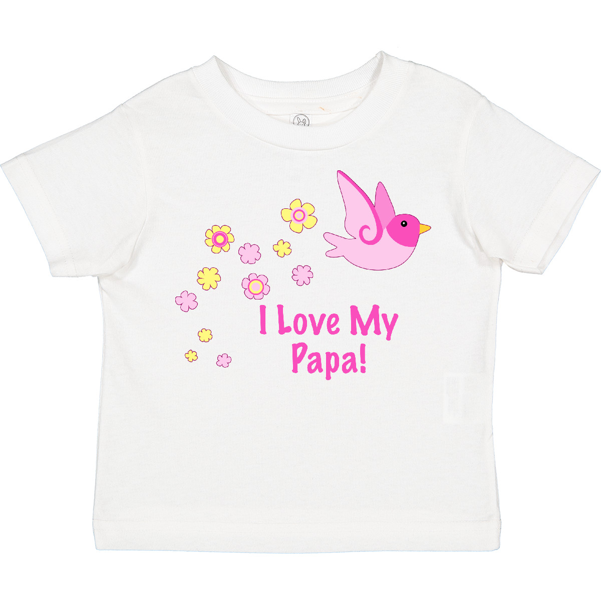 Inktastic I Love My Papa! Toddler T-Shirt Girl Bird Flowers Pink Gift Child Kid - Picture 9 of 9