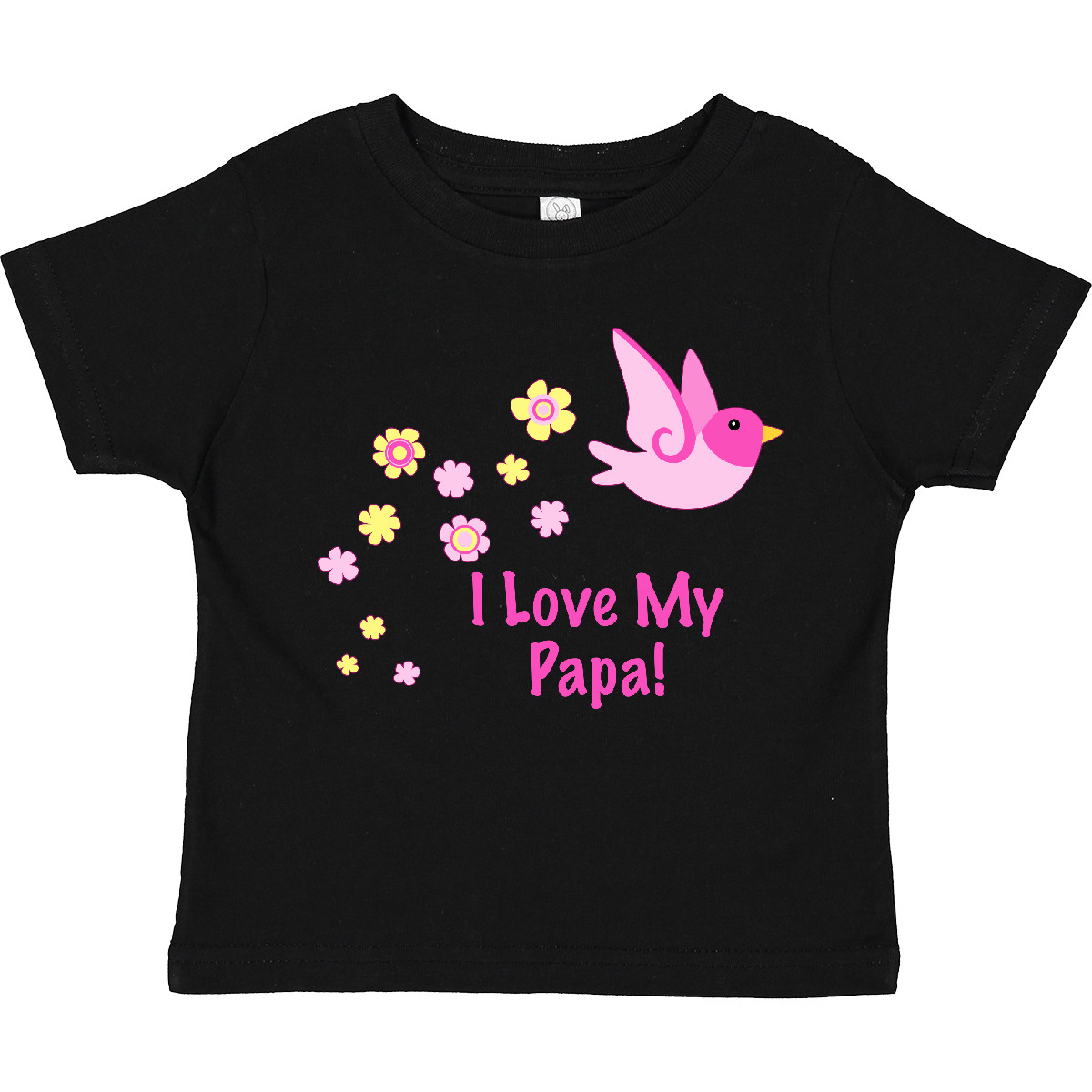 Inktastic I Love My Papa! Toddler T-Shirt Girl Bird Flowers Pink Gift Child Kid - Picture 2 of 9