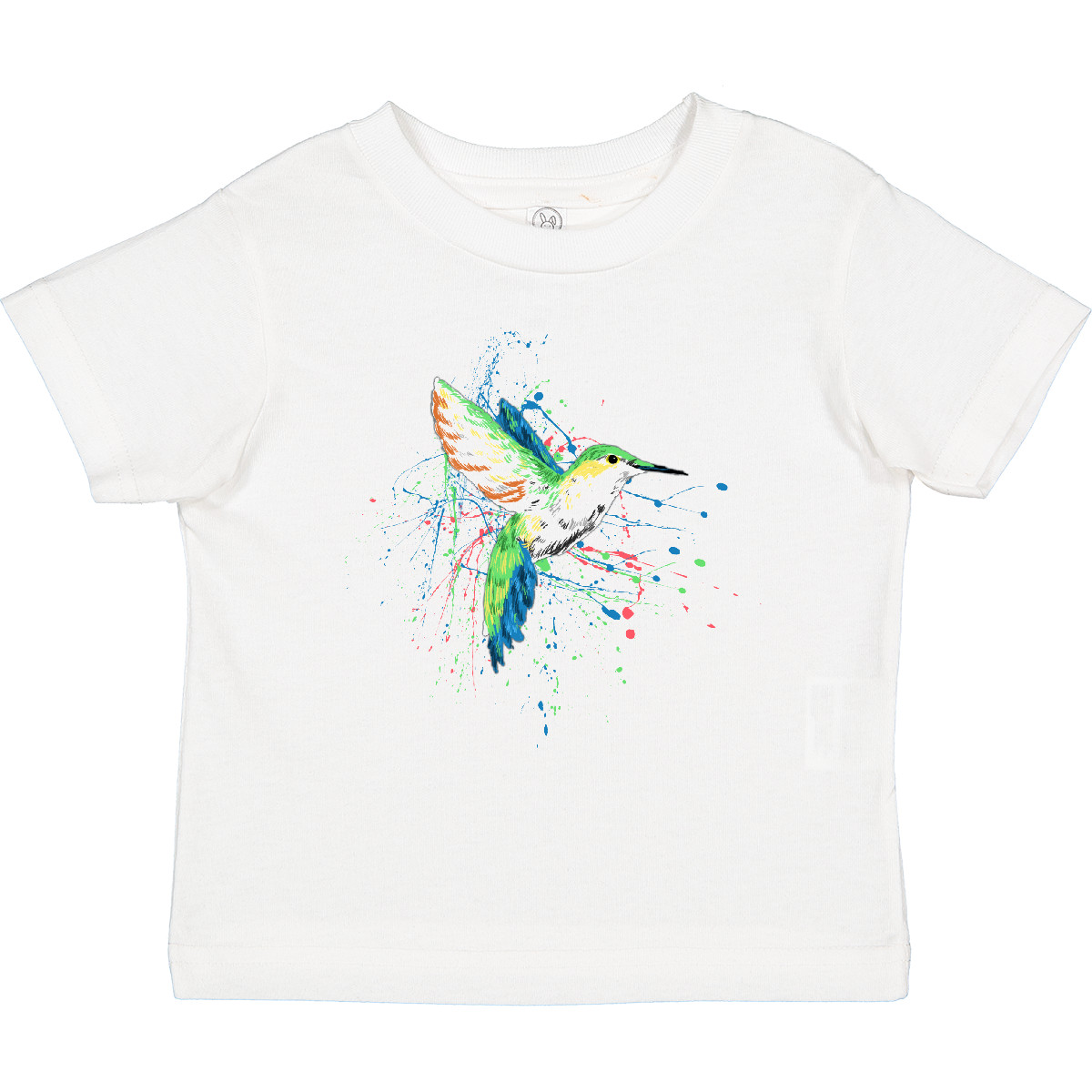 Inktastic Hummingbird Paint Splatter Toddler T-Shirt Bird Animal Colorful Gift - Picture 7 of 7