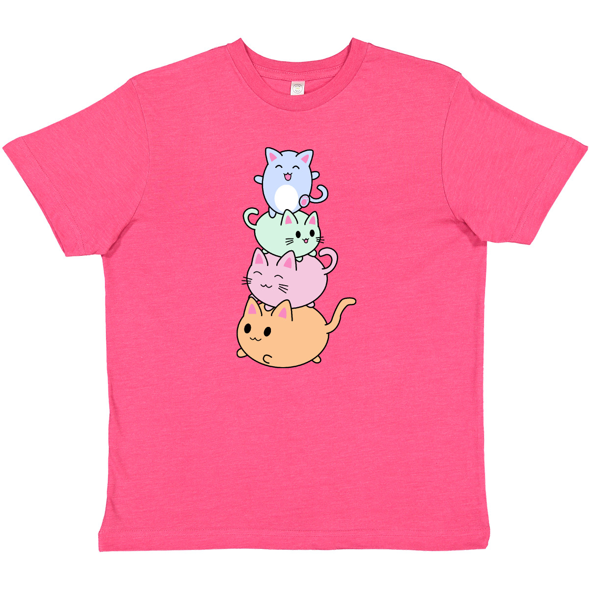 Inktastic Kawaii Kitten Stack Youth T-Shirt Pets Kitty Kittens Cats Pet Animals - Picture 2 of 2