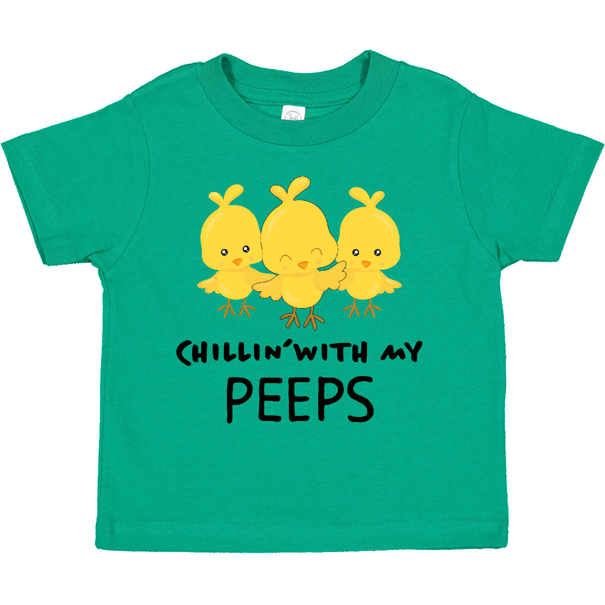 Inktastic Chillin' With My Peeps Toddler T-Shirt Easter Kids Chicks Cute Pun Kid - Picture 4 of 8