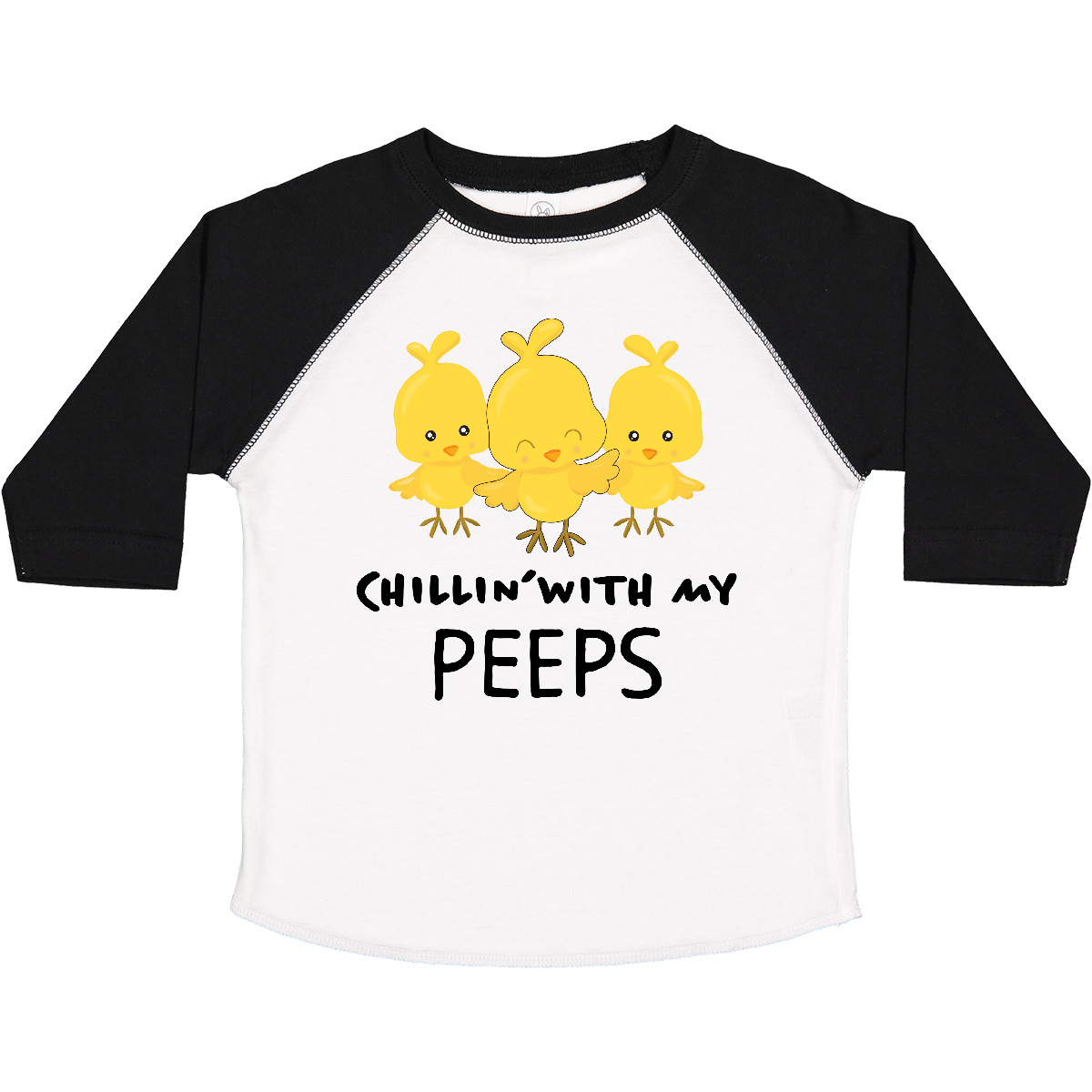 Inktastic Chillin' With My Peeps Toddler T-Shirt Easter Kids Chicks Cute Pun Kid - Picture 8 of 8