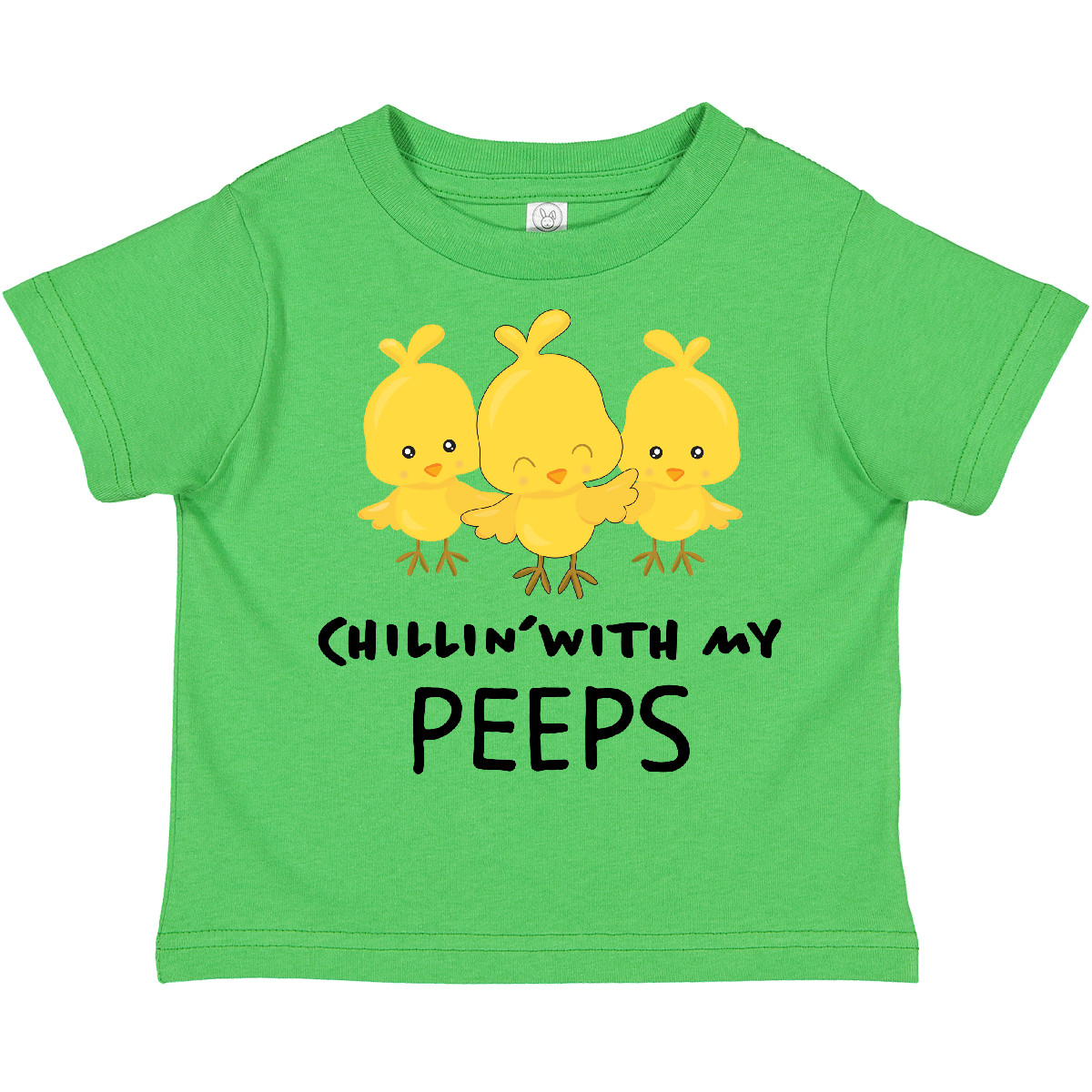 Inktastic Chillin' With My Peeps Toddler T-Shirt Easter Kids Chicks Cute Pun Kid - Picture 2 of 8