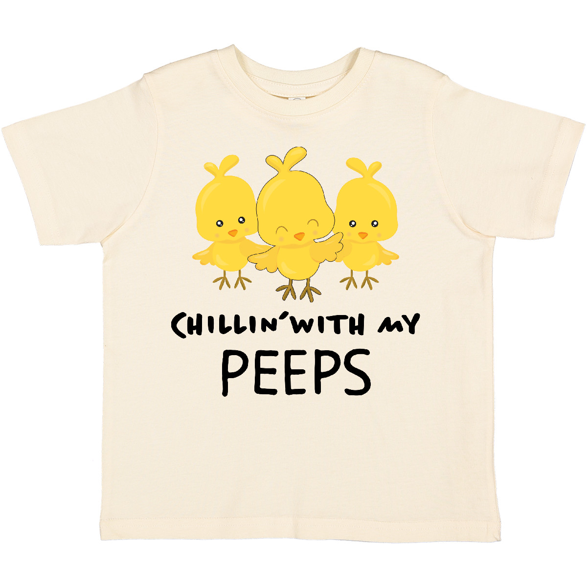 Inktastic Chillin' With My Peeps Toddler T-Shirt Easter Kids Chicks Cute Pun Kid - Picture 5 of 8