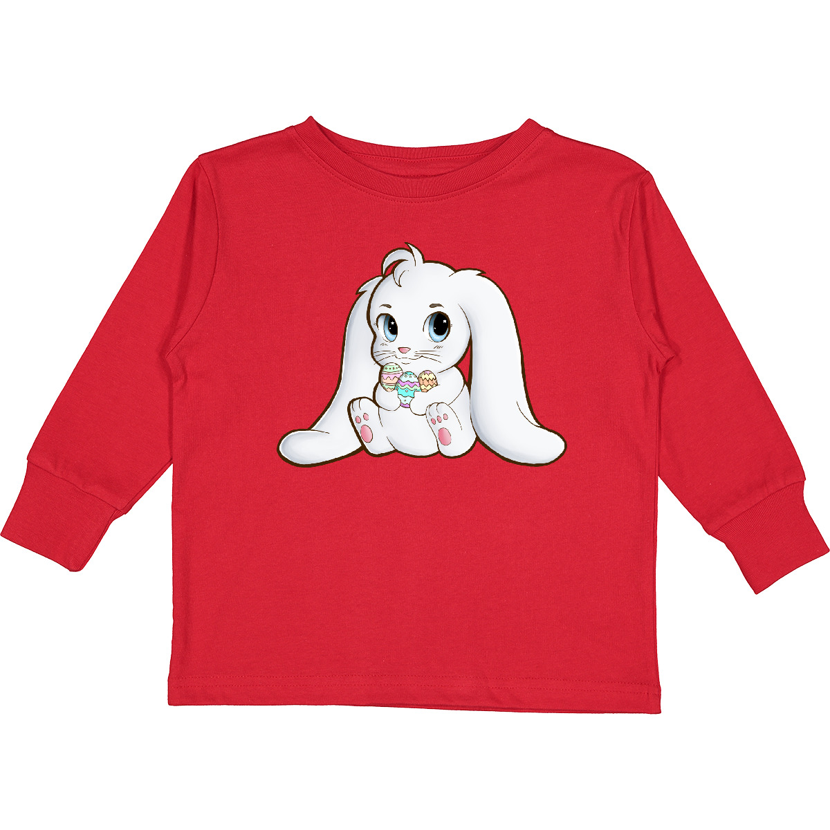 Inktastic Adorable Easter Bunny Toddler Long Sleeve T-Shirt Kids Egg Eggs Spring - Picture 5 of 6