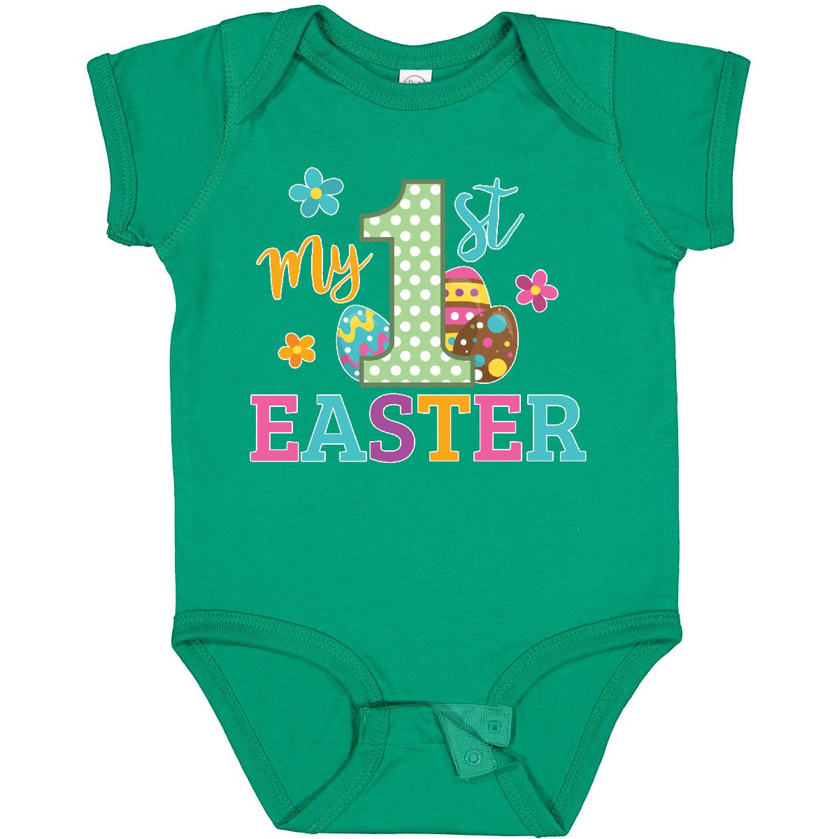 Inktastic My 1st Easter Baby Bodysuit Kids Spring Egg His Her Flowers One-piece - Picture 13 of 24