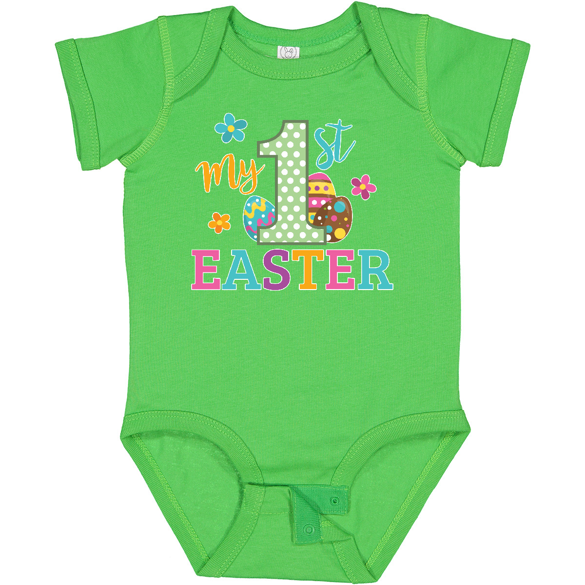 Inktastic My 1st Easter Baby Bodysuit Kids Spring Egg His Her Flowers One-piece - Picture 2 of 24