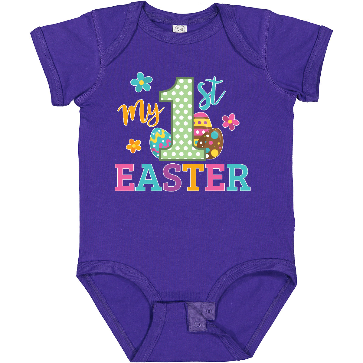 Inktastic My 1st Easter Baby Bodysuit Kids Spring Egg His Her Flowers One-piece - Picture 18 of 24