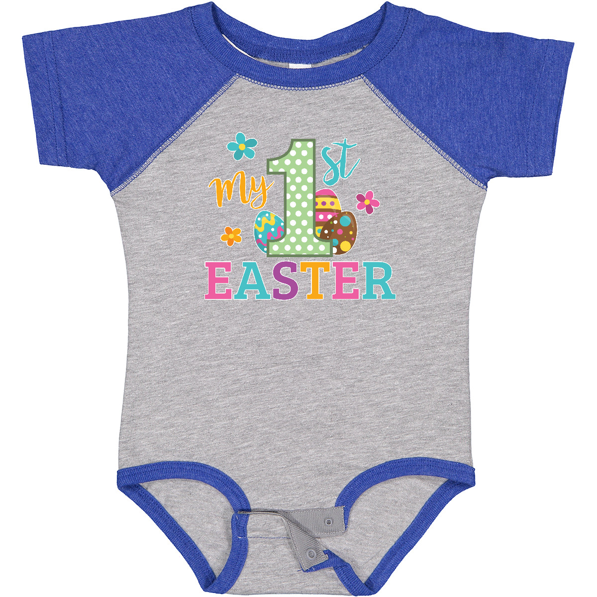 Inktastic My 1st Easter Baby Bodysuit Kids Spring Egg His Her Flowers One-piece - Picture 11 of 24