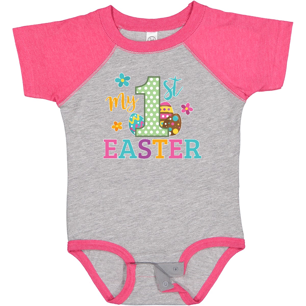 Inktastic My 1st Easter Baby Bodysuit Kids Spring Egg His Her Flowers One-piece - Picture 9 of 24