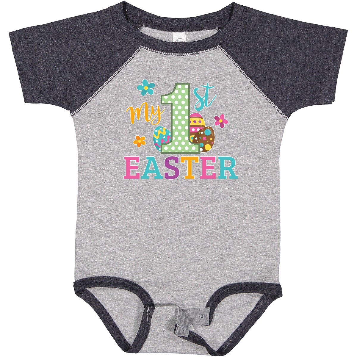 Inktastic My 1st Easter Baby Bodysuit Kids Spring Egg His Her Flowers One-piece - Picture 10 of 24