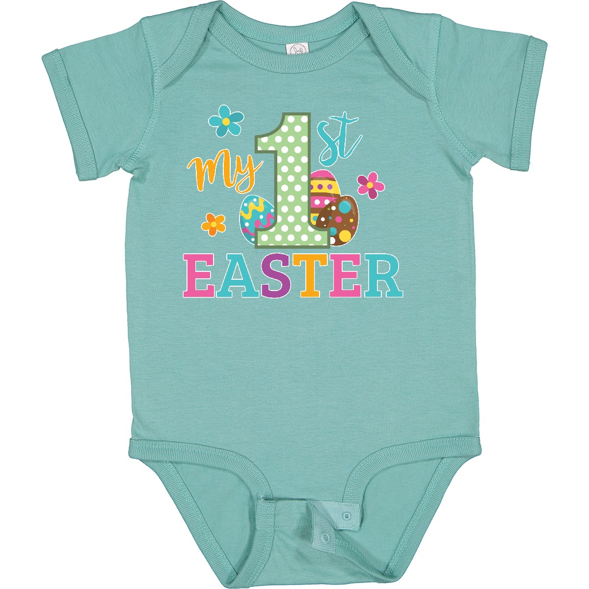 Inktastic My 1st Easter Baby Bodysuit Kids Spring Egg His Her Flowers One-piece - Picture 20 of 24