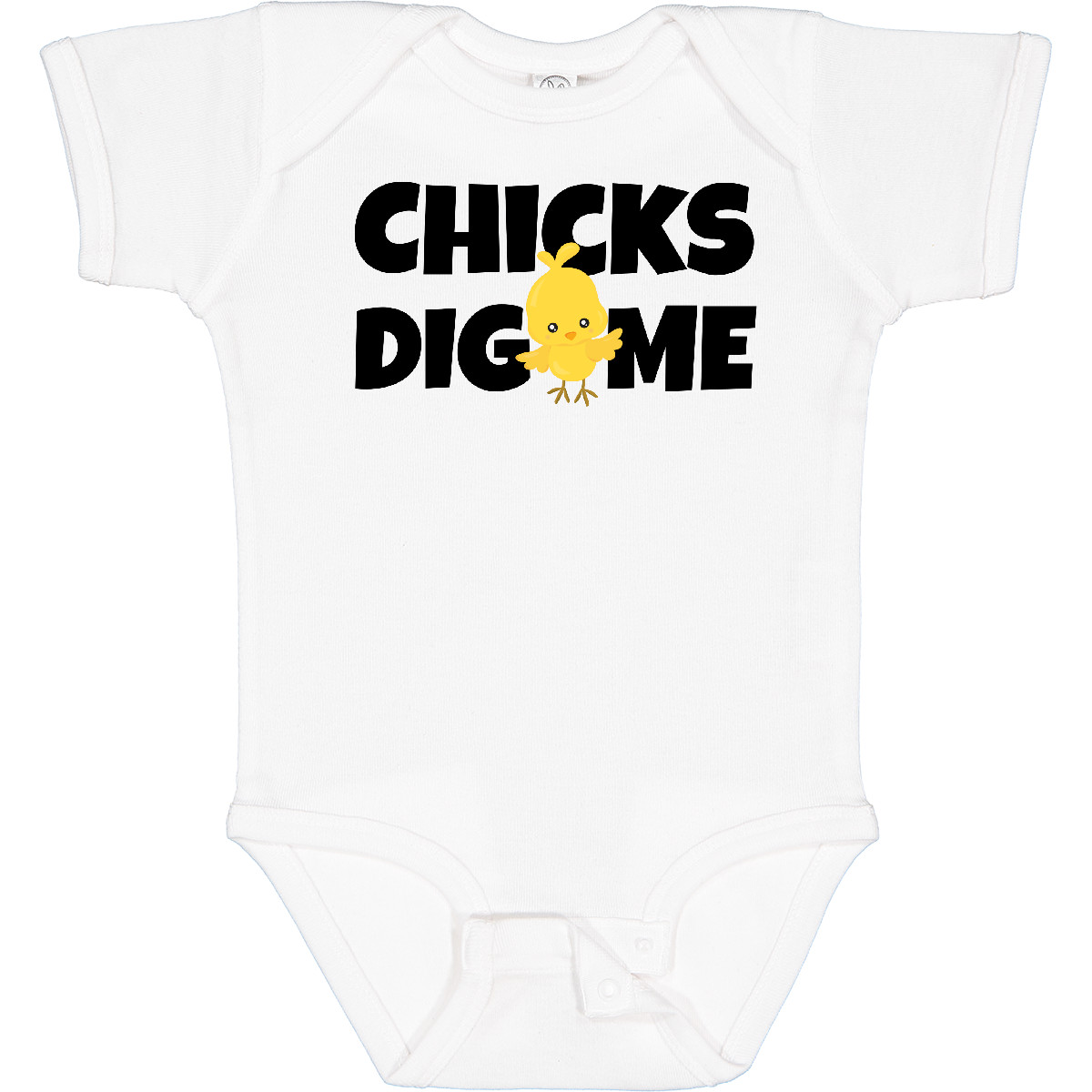 Inktastic Chicks Dig Me Baby Bodysuit Easter Kids Chick Cute Funny Spring Infant - Picture 8 of 9