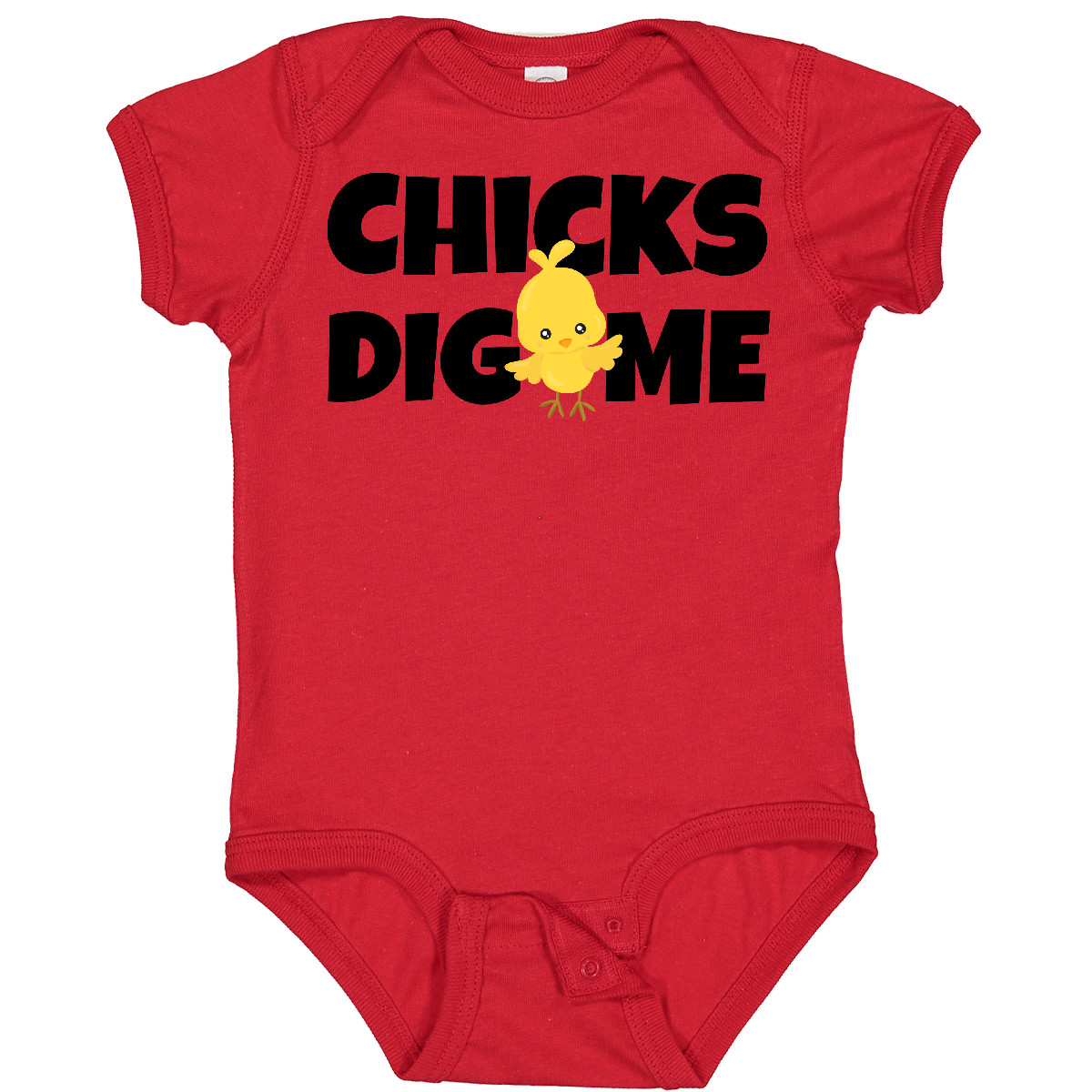 Inktastic Chicks Dig Me Baby Bodysuit Easter Kids Chick Cute Funny Spring Infant - Picture 6 of 9