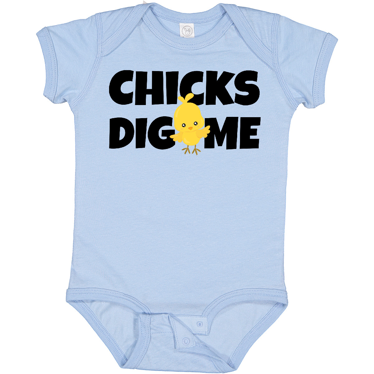 Inktastic Chicks Dig Me Baby Bodysuit Easter Kids Chick Cute Funny Spring Infant - Picture 2 of 9