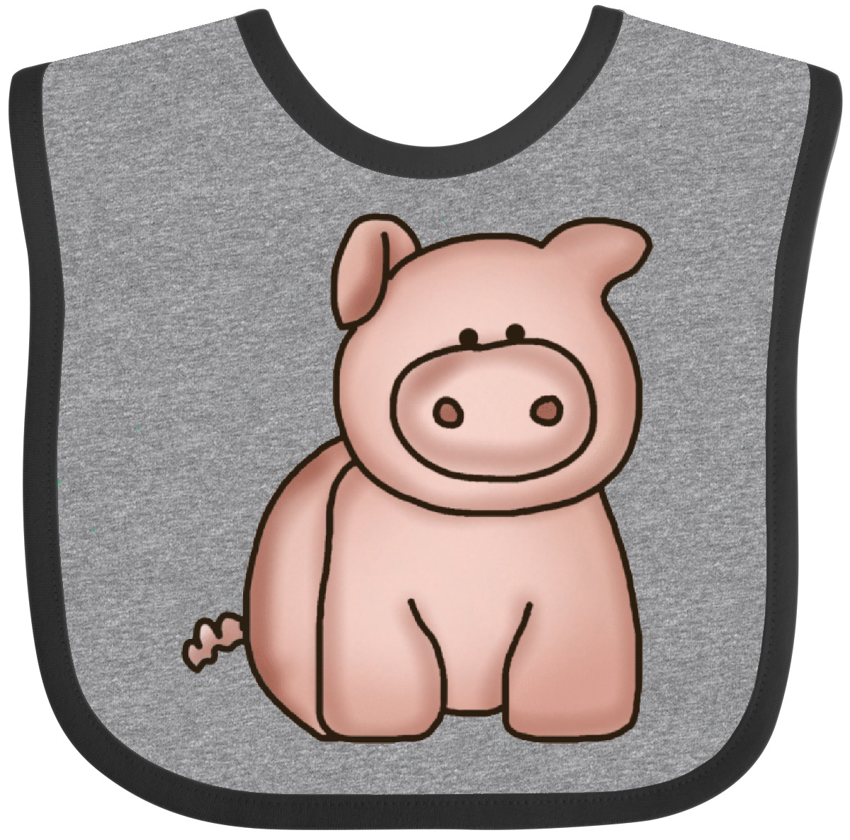 Inktastic Cute Little Pig Baby Bib Farm Bacon Piggy Animal Son Daughter Niece - Picture 2 of 4