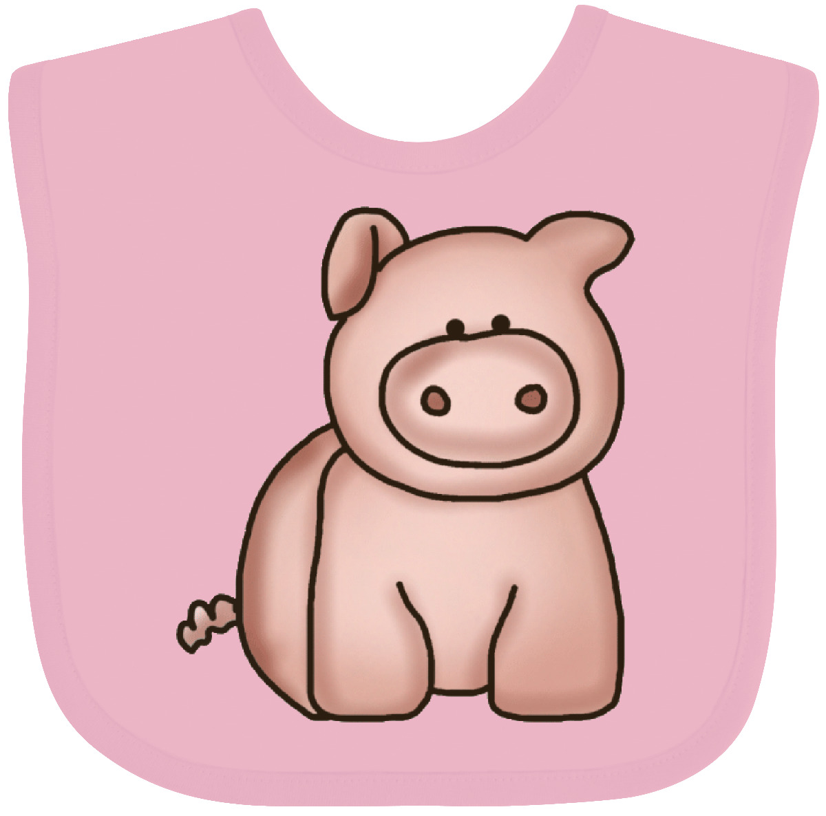 Inktastic Cute Little Pig Baby Bib Farm Bacon Piggy Animal Son Daughter Niece - Picture 3 of 4