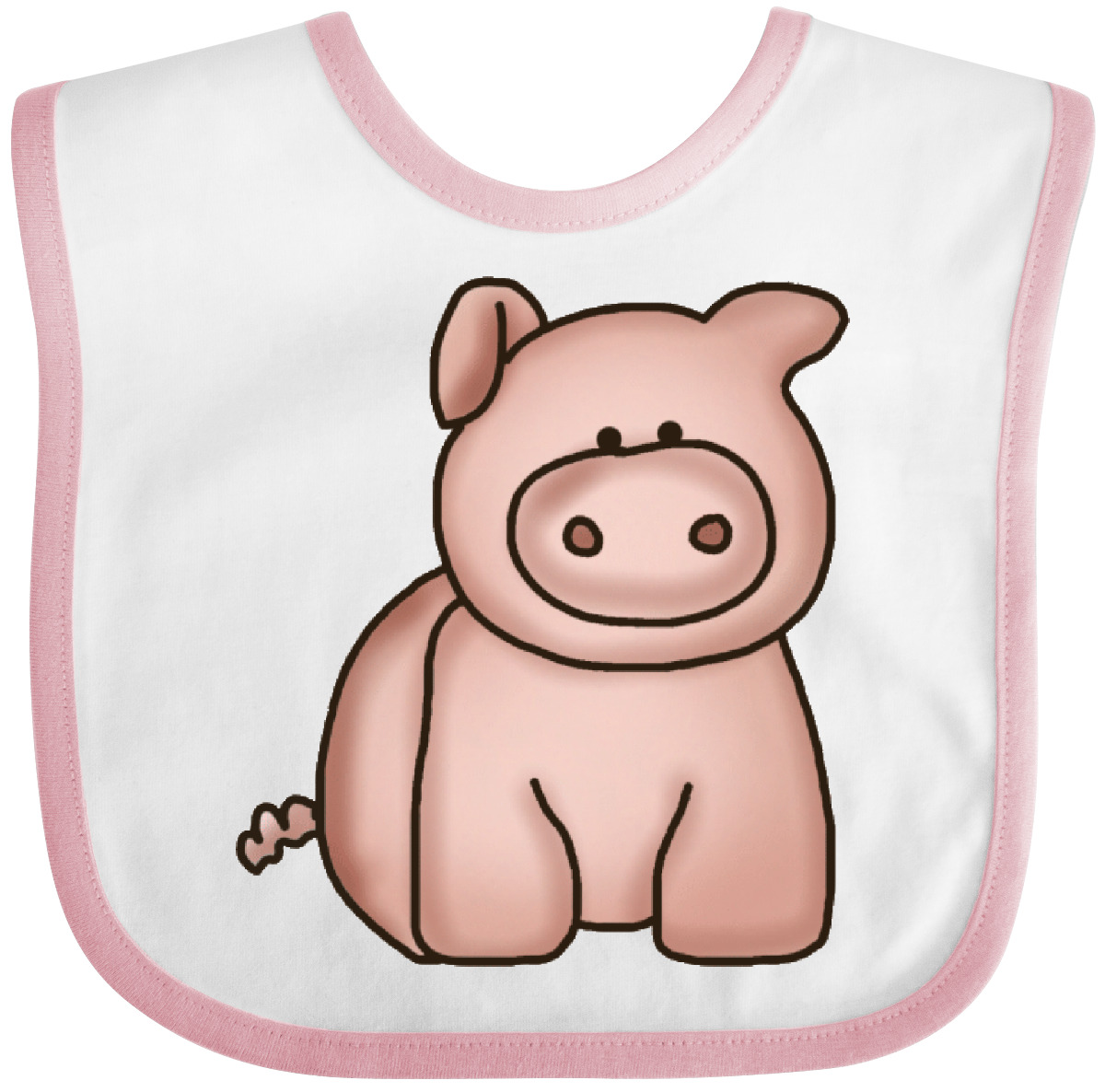 Inktastic Cute Little Pig Baby Bib Farm Bacon Piggy Animal Son Daughter Niece - Picture 4 of 4
