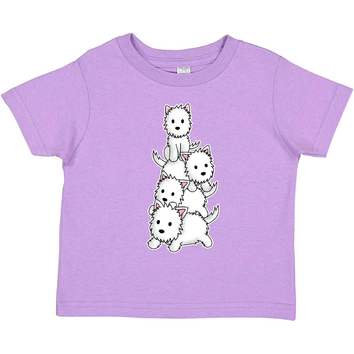 Inktastic Kawaii Westie Stack Toddler T-Shirt Pets West Highland Terrier Pet Dog - Picture 4 of 7